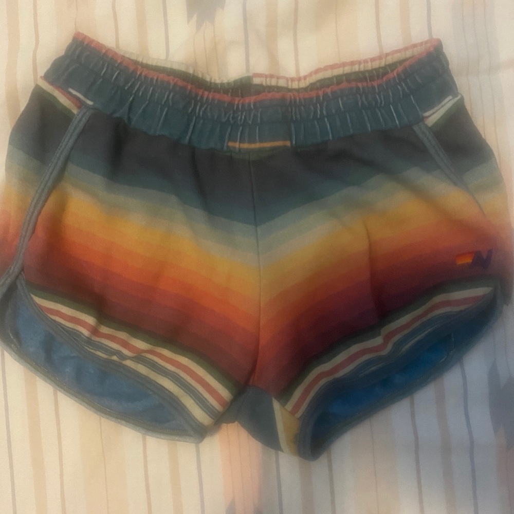 Aviator Nation Multicolor Striped Shorts